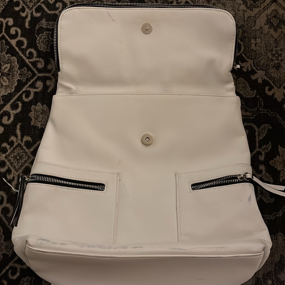 White faux leather backpack - Picture 3 of 5